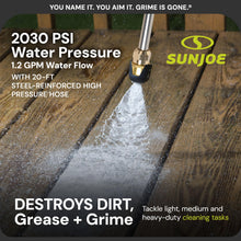 Sun Joe Electric Pressure Power Washer, 2030 PSI (PWMA Certified), 1.76 GPM, Dual Soap Tanks, SPX3000 (35-FT GFCI Water-Safe, Power Cord)