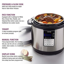 Zavor LUX Edge 6 Quart Programmable Electric Multi-Cooker: Pressure Cooker, Slow Cooker, Rice Cooker, Yogurt Maker, Steamer and more - Stainless Steel (ZSELE02)