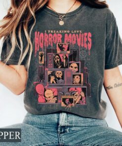 Horror Movies Comfort Colors Tee, Horror Movie shirt, Vintage 90s Halloween Movies, Serial Killer Shirt