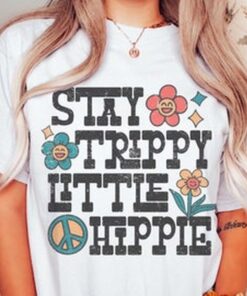 Stay Trippy Little Hippie Tee, Hippie Tee Vintage Inspired T-shirt, Comfort Colors T-shirt