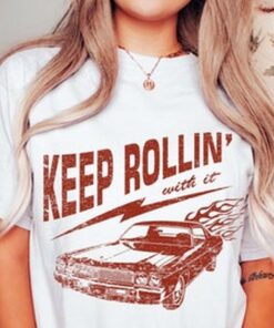 Keep Rollin With It T-shirt Tee, 70s style, Comfort Colors T-shirt, Peace Tee, Hippie Boho Tee