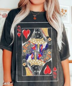 Queen of Hearts Graphic Tee Shirt, Comfort Colors Tee, Vintage Feminist Tee, Queen of Hearts Shirt