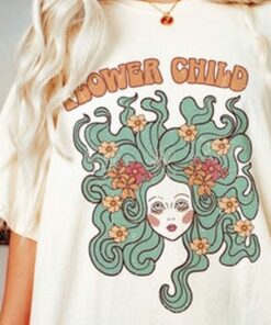 Flower Child T-shirt. Flower Child Graphic Tee, Hippie Peace T-shirt, Comfort Colors T-shirt