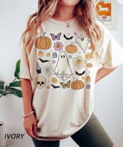 Comfort Colors® Halloween doodles t-shirt, Halloween sweatshirt
