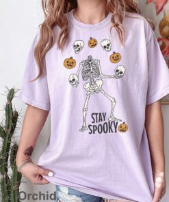 Comfort Colors Retro Halloween T-shirt, Skeleton Halloween Shirt, Stay spooky Shirt