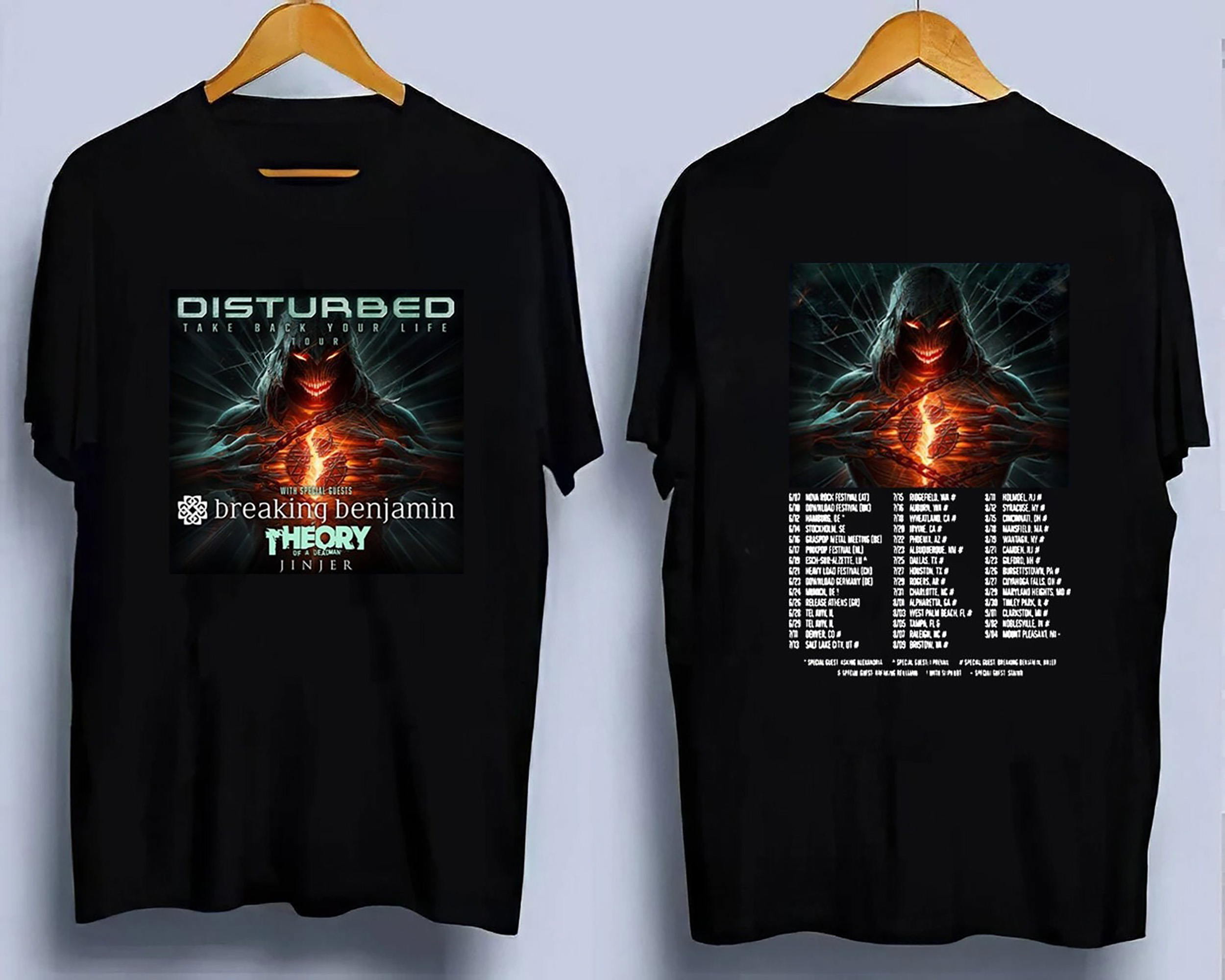 Disturbed tour Shirt, Disturbed Take Back Your Life Tour 2023 TShirt ...