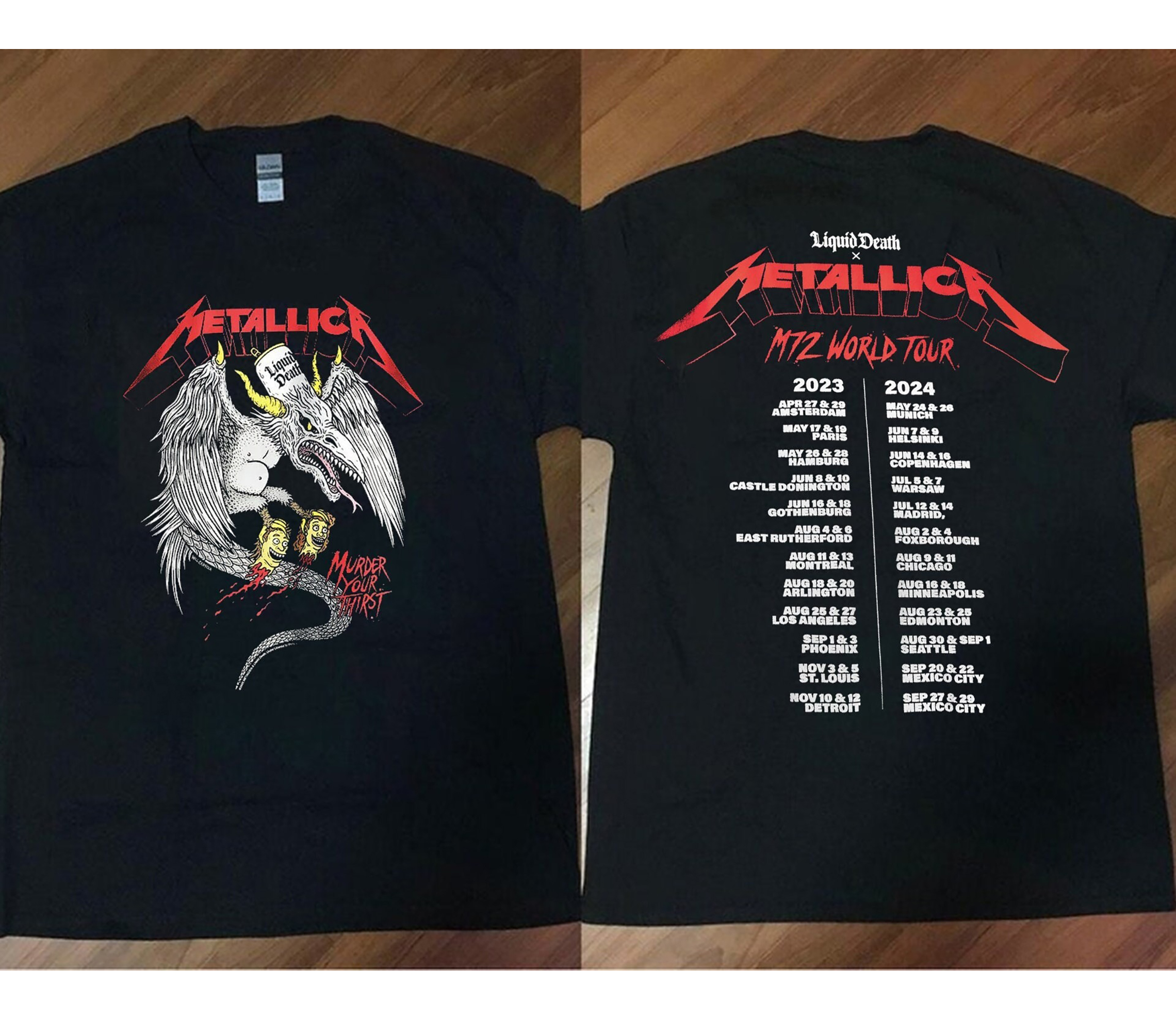 Metallica Band tour Shirt, Metallica Band Thrash Metal Tour 2023 2024 ...