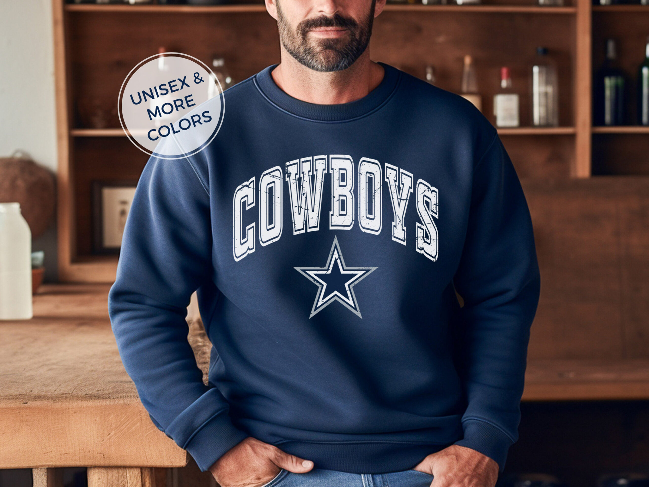 cowboys crew neck sweatshirt