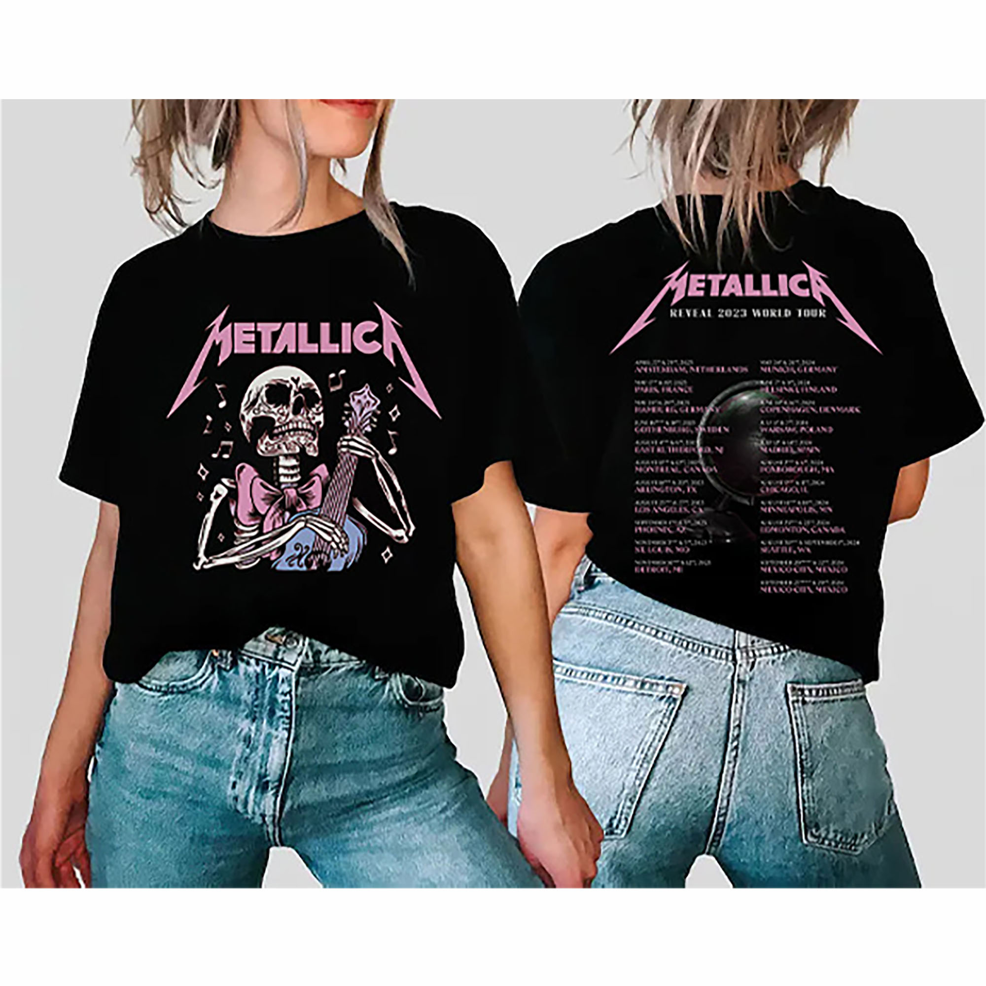 Metallica Unisex Shirt, Distressed Guitar Tee, Vintage Band Tee
