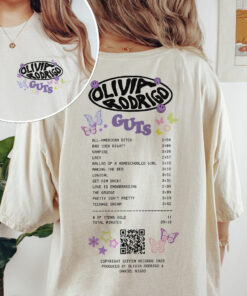 Olivia Rodrigo Guts Shirt, Album Tracklist Tee, Olivia Rodrigo Merch, Vintage Y2K Tour T-Shirt, Vampire Song Clothes, Teenager Girl Gifts 15