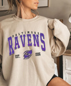 Vintage Baltimore Raven Sweatshirt, Retro Baltimore Football Shirt, Raven Football Hoodie, Nfl Football Shirt