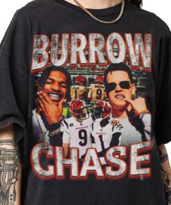 Retro Joe Burrow 90s Vintage Sweatshirt, Burrow Chase Shirt, JaMarr Chase American Football Shirt, Burrow Chase Sweatshirt