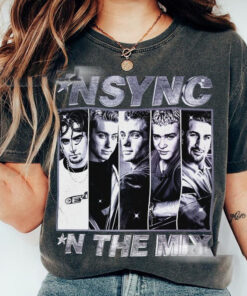 NSYNC 90s Band Music Shirt, Bootleg Boy Band N The Mix Vintage Y2K Sweatshirt, Retro NSYNC Christmas Shirt