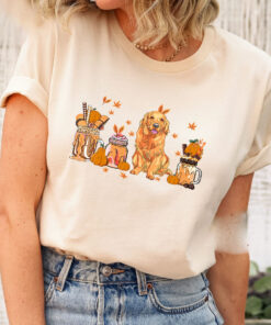 Golden Retriever Fall Shirt, Halloween Golden Retriever Shirt, Golden Retriever Dog Shirt, Golden Retriever Shirt