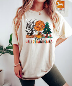 Happy Hallothanksmas Shirt, Halloween Shirt, Thanksgiving Shirt, Christmas Shirt, Cute Halloween, Hallothanksmas