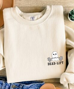 Dead Lift Pocket Shirt,Gym Halloween Shirt, Funny Gym Halloween Shirt, Fitness Lover Halloween Shirt, Ghost Halloween Sweat, Weightlifting Shirt